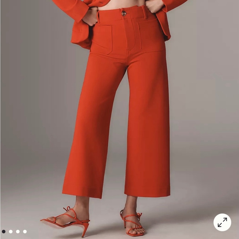 Maeve Colette crop red pants size 27
